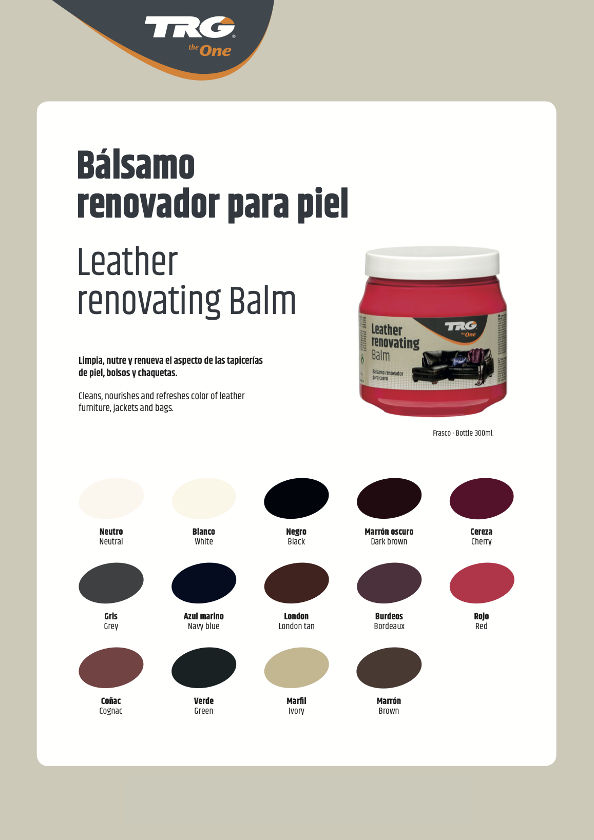 Vzorník Leather Renovating Balm